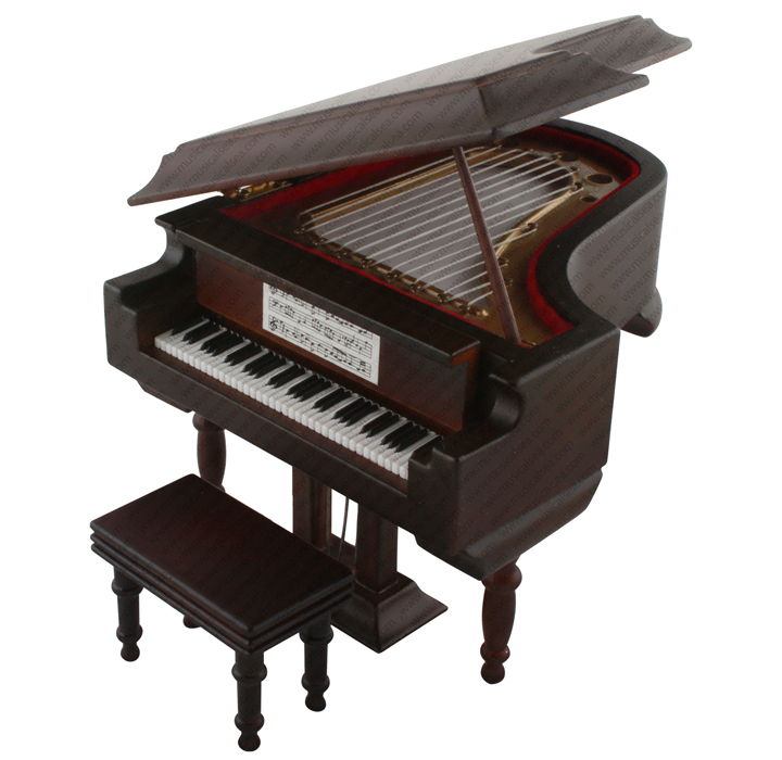 Miniature Brown Piano